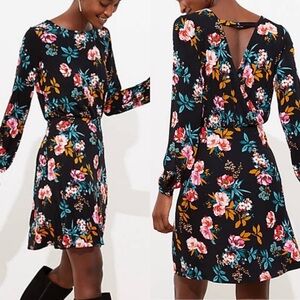 Ann Taylor Loft NEW Floral Bar Back Flare Dress Sz 10